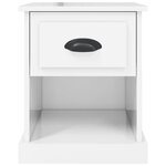 vidaXL Tables de chevet 2 Pièces blanc brillant 39x39x47 5 cm