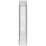 vidaXL Paniers à gabions arqués 2 Pièces 200x50x200/220 cm Fer galvanisé