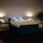 vidaXL Sommier à lattes de lit et matelas bleu 140x190 cm velours