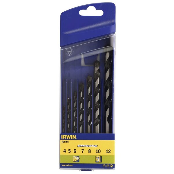 Set de 7 forets granit 4/5/6/7/8/10/12 mm de irwin 10501918