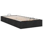 vidaXL Cadre de lit ottoman sans matelas noir 80x200 cm tissu