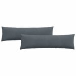 vidaXL Coussins de canapé 2 Pièces Gris foncé 145 x 40 cm