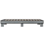 vidaXL Cadre de lit sans matelas sonoma gris 100x200 cm