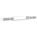 vidaXL Meuble TV mural Montage mural Blanc 220 x 28 x 21 cm