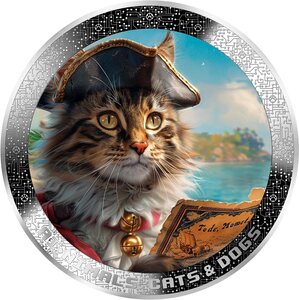 Pièce de monnaie en Argent 1000 Francs g 31.1 (1 oz) Millésime 2025 AI-Nimals PIRATE CAT AI-NIMALS (PRÉCOMMANDE)