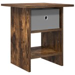 vidaXL Table de chevet Chêne fumé 41 x 40 x 45 cm Bois d'ingénierie