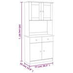 vidaXL Buffet ALTA 77x35x165 cm bois massif de pin
