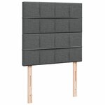 vidaXL Sommier à lattes de lit et matelas Gris foncé 90x190 cm Tissu