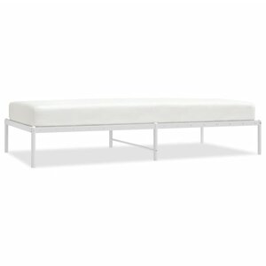 vidaXL Cadre de lit métal sans matelas blanc 100x200 cm