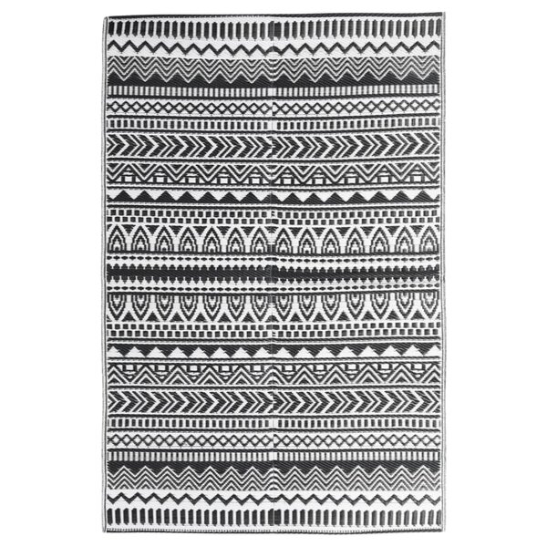 vidaXL Tapis d'extérieur ARAKIL Noir 120x180 cm PP