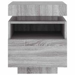 vidaXL Armoire de chevet avec lumières LED sonoma gris 40x39x48 5 cm
