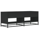 vidaXL Meuble TV noir 120 5x40x46 cm bois d'ingénierie et métal