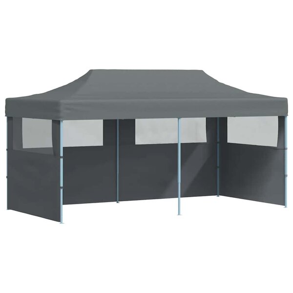 vidaXL Tente de réception pliable avec parois 3x6 m anthracite