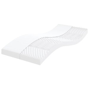 vidaXL Matelas en mousse blanc 100x220 cm 7 zones dureté 20 ILD