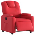 vidaXL Fauteuil inclinable électrique Rouge Similicuir
