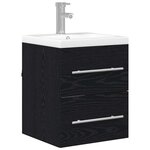vidaXL Meuble de Lavabo de Salle de Bain Chêne noir 41 x 38 5 x 48 cm