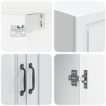vidaXL Armoire Murale 66 x 34 5 x 90 cm Bois d'ingénierie Blanc