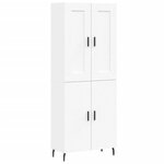 vidaXL Buffet haut Blanc 69 5x34x180 cm Bois d'ingénierie