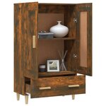 vidaXL Buffet haut Chêne fumé 70x31x115 cm Bois d'ingénierie