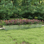 vidaXL Lit surélevé de jardin 400x80x45 cm Acier galvanisé Argenté