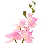 vidaXL Plante orchidée artificielle avec pot Rose 45 x 15 x 65 cm
