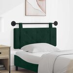 vidaXL Tête de lit suspendue Vert foncé Velours