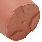 vidaXL Pot à fleurs rond 24 Pièces Rouge brique Ø 17 x 14 cm Plastique