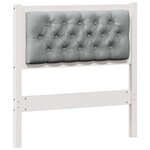 vidaXL Tête de lit Autre Blanc et gris clair 80 cm Bois massif en pin