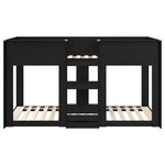vidaXL Lit Superposé pour Enfants Chêne noir 75 x 190 cm