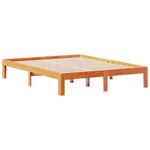 vidaXL Lit bibliothèque sans matelas cire marron 135x190 cm pin massif