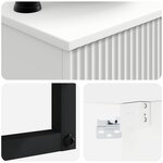 vidaXL Basin de lavage mural Blanc brillant 53 x 35 x 39 cm