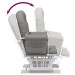 vidaXL Chaise berçante avec repose-pied Gris clair Tissu