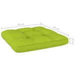 vidaXL Chaise de jardin avec coussins vert vif Bois de pin imprégné