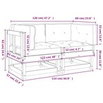 vidaXL Canapés d'angle avec coussins 2 Pièces blanc bois de pin massif