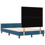 Lit vidaXL Bleu Foncé 120x190 cm Velours