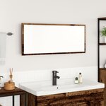 vidaXL Miroir de salle de bain Bois ancien Bois d'ingénierie  Verre