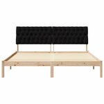 vidaXL Cadre de lit avec tête de lit rembourrée Marron 180 x 200 cm