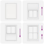 vidaXL Store plissé blanc 90x100 cm largeur du tissu 89 4 cm polyester