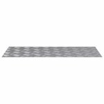 vidaXL Plaques à damier 4 Pièces Argent 90 x 40 cm Aluminium