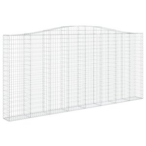 vidaXL Panier de gabions arqué 400x30x180/200 cm Fer galvanisé