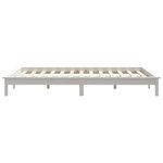 vidaXL Cadre de lit sans matelas blanc 200x200 cm bois massif