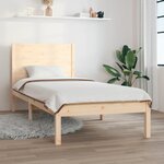 vidaXL Cadre de lit bois massif 75x190 cm petit simple