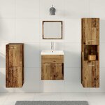vidaXL Ensemble de mobilier de salle de bain 4 Pièces Bois Ancien
