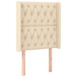 vidaXL Sommier à lattes de lit matelas et LED Crème 80x200cm Tissu