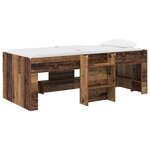 vidaXL Cadre de Lit Élevé pour Enfants 2 Pièces Bois ancien 90 x 200 cm