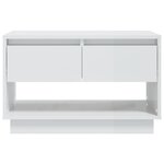 vidaXL Meuble TV Blanc brillant 70x41x44 cm Aggloméré