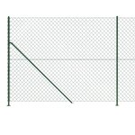 vidaXL Clôture à mailles losangées avec bride vert 2x25 m