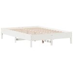 vidaXL Lit bibliothèque sans matelas blanc 160x200 cm bois pin massif