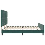 vidaXL Cadre de lit avec tête de lit Vert foncé 180 x 200 cm Velours