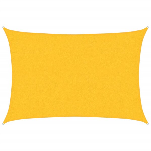 vidaXL Voile d'ombrage 160 g/m² rectangulaire jaune 2x3 m PEHD